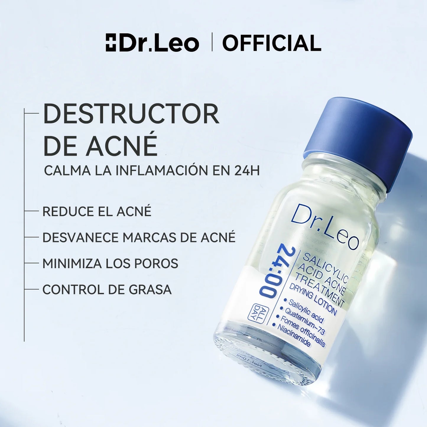 Loción secante para el tratamiento del acné