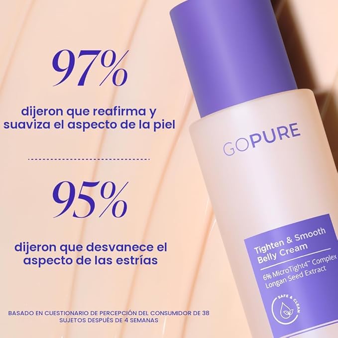 GoPure - Crema abdominal reductora de estrías y celulitis.