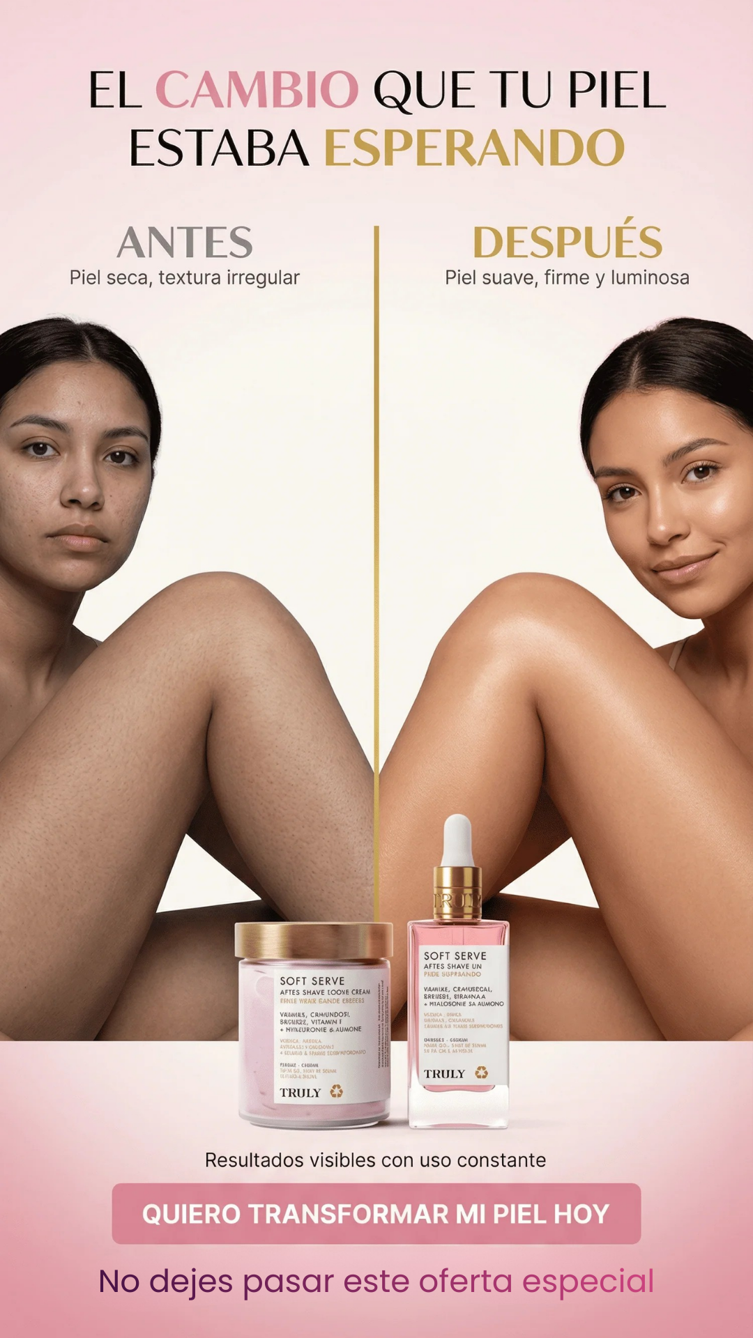 🍓 Dúo truly Post‑Depilación Premium: Calmante + Hidratante 🍓