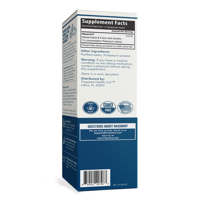 Spray Nasal de Yodo — Limpieza nasal profunda.
